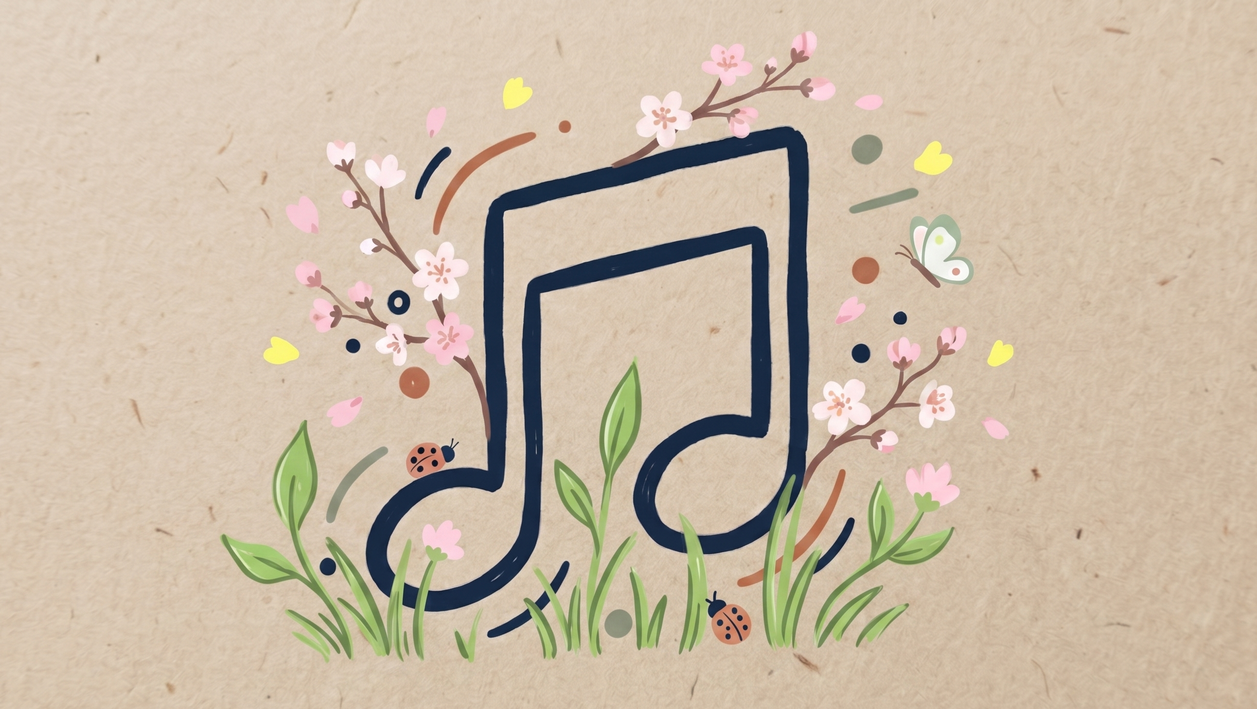 春の音楽をイメージした画像